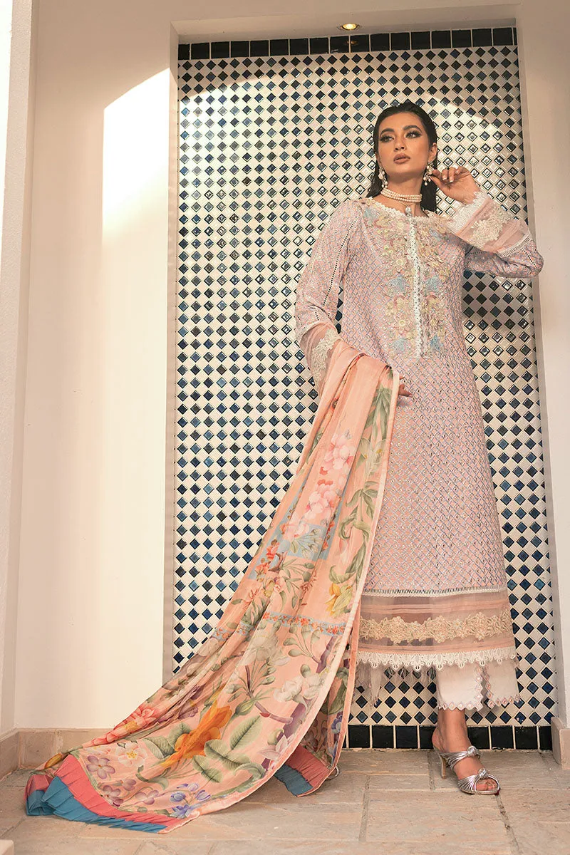Mushq Hemline Casablanca Spring/Summer Lawn Collection – Pink Suede