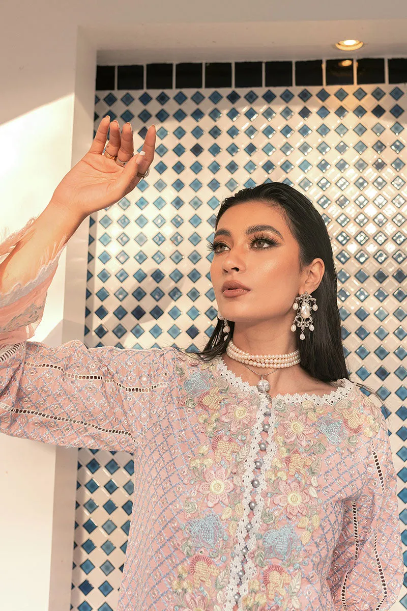 Mushq Hemline Casablanca Spring/Summer Lawn Collection – Pink Suede