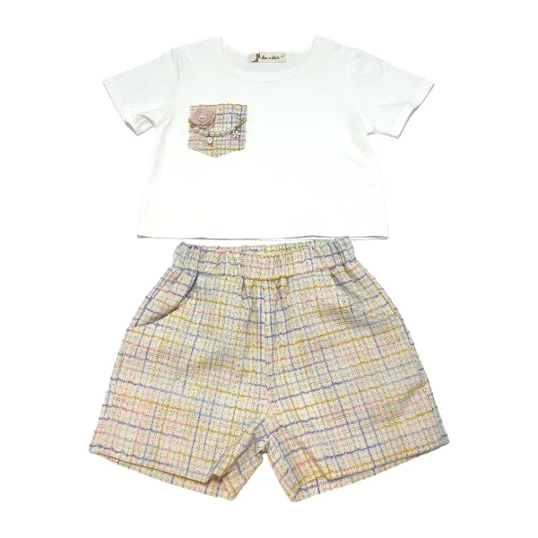 Necklace Pocket Tee - White