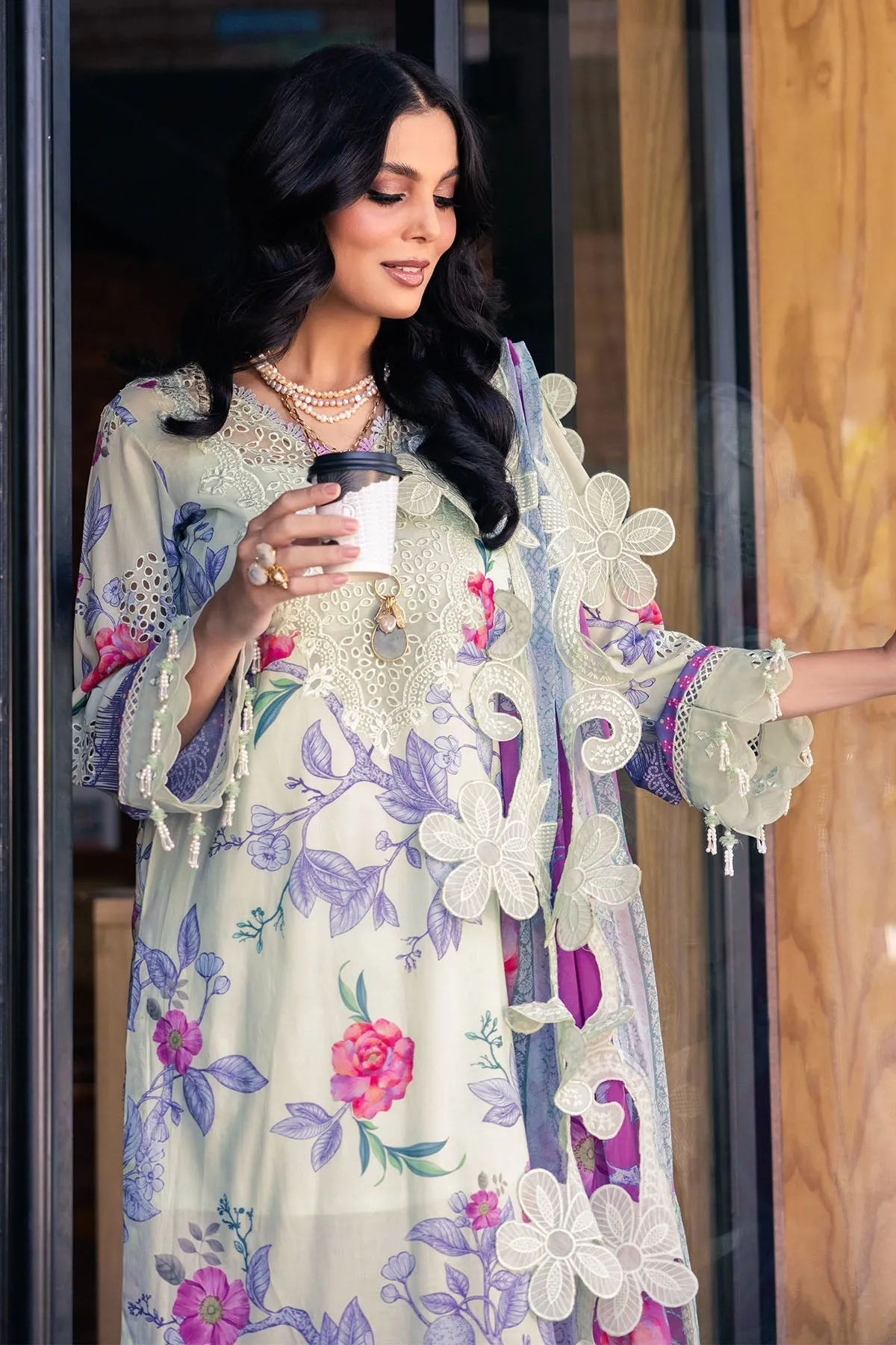 Nureh Glam Girl Chikankari Lawn Collection – GL-07