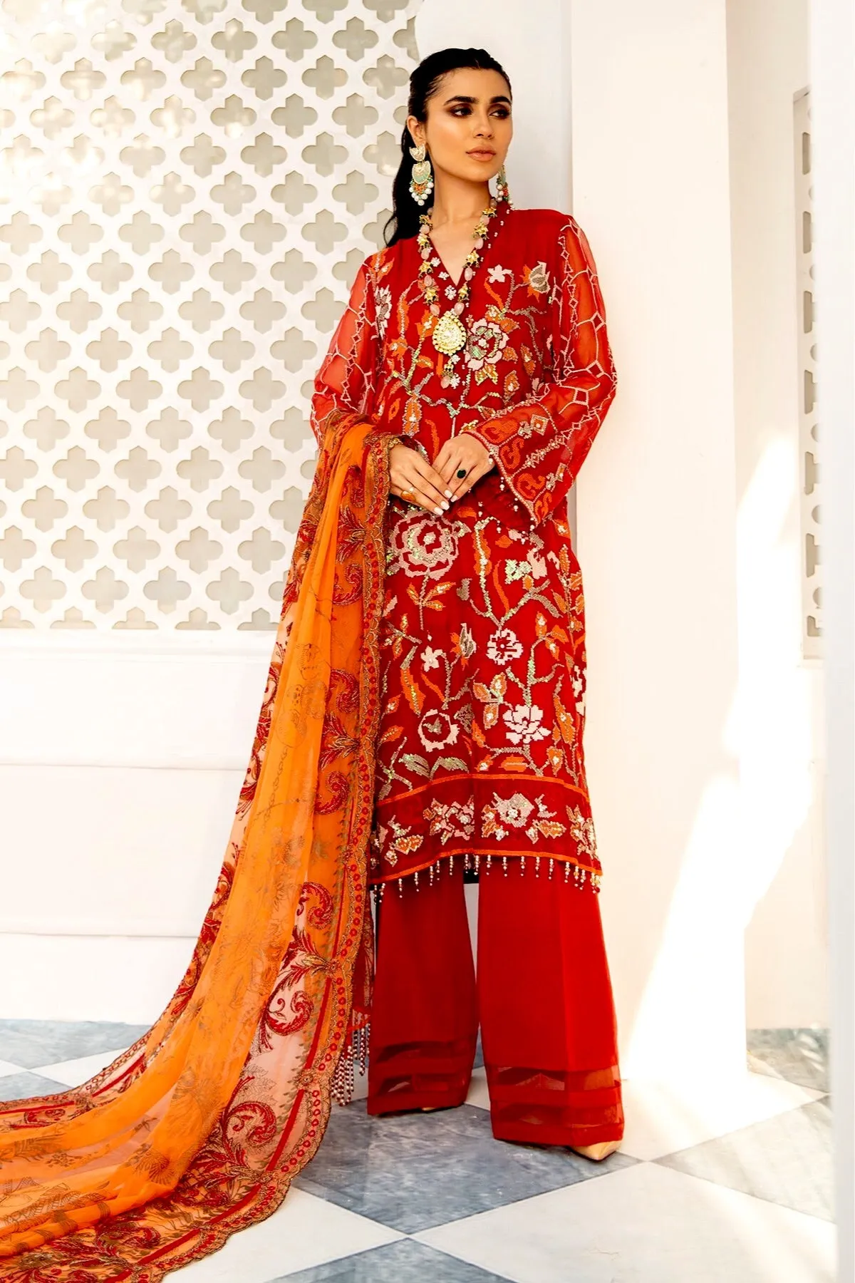 Nureh Mor Bagh Luxury Chiffon Formal Wear Collection – NL-14