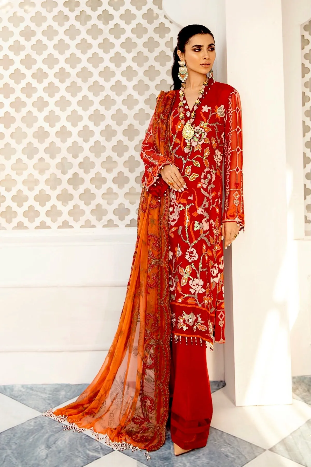 Nureh Mor Bagh Luxury Chiffon Formal Wear Collection – NL-14