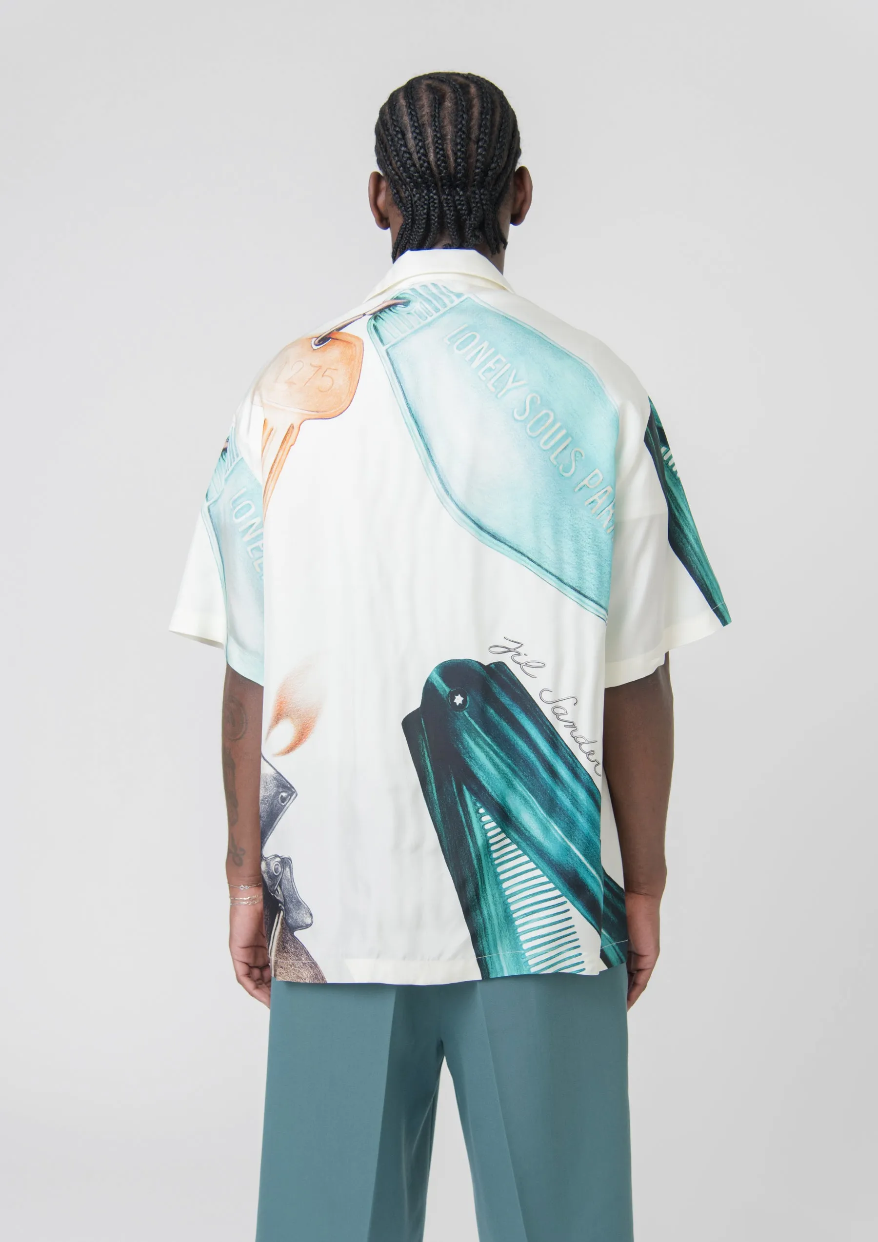 Objects Print Shirt Metal White J22DL0134