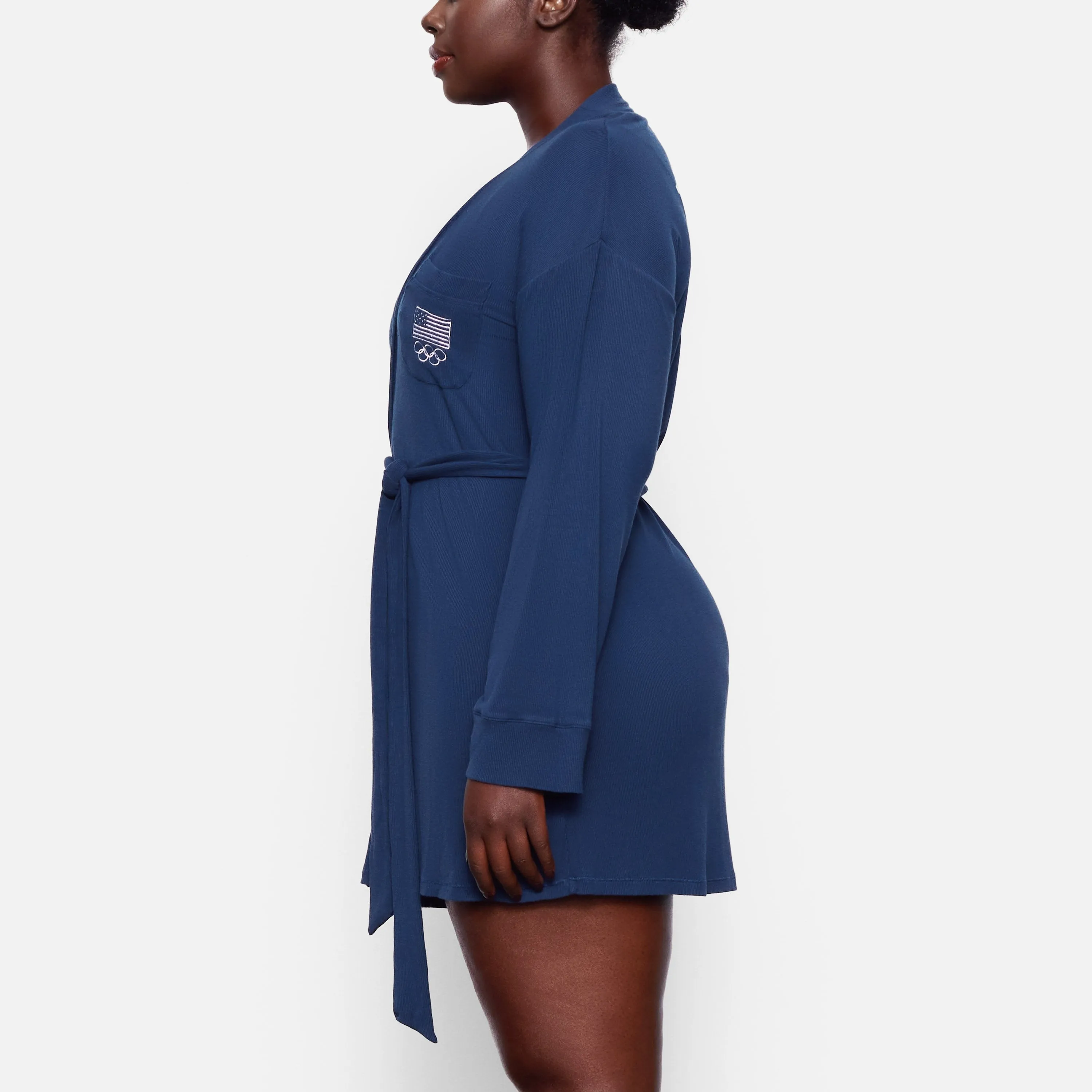 OLYMPIC CAPSULE RIB ROBE | NAVY