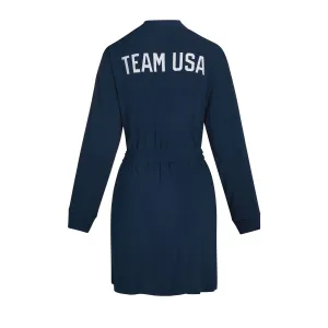 OLYMPIC CAPSULE RIB ROBE | NAVY