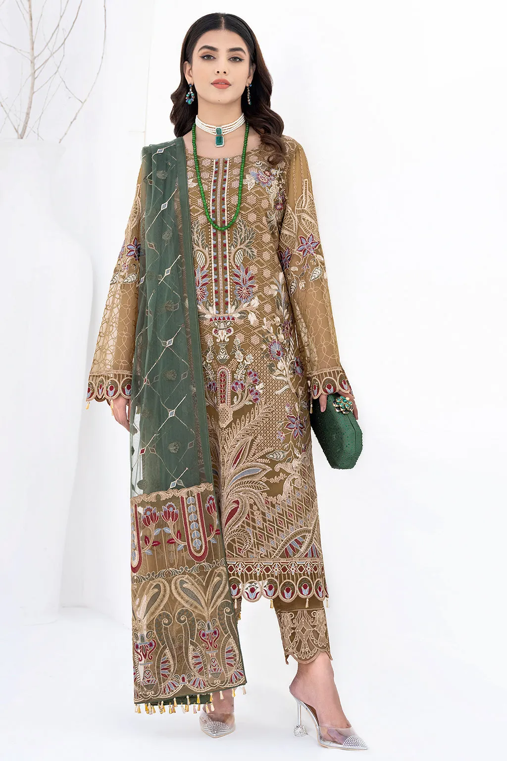 Ramsha Chevron Chiffon Collection 2023 – A-601