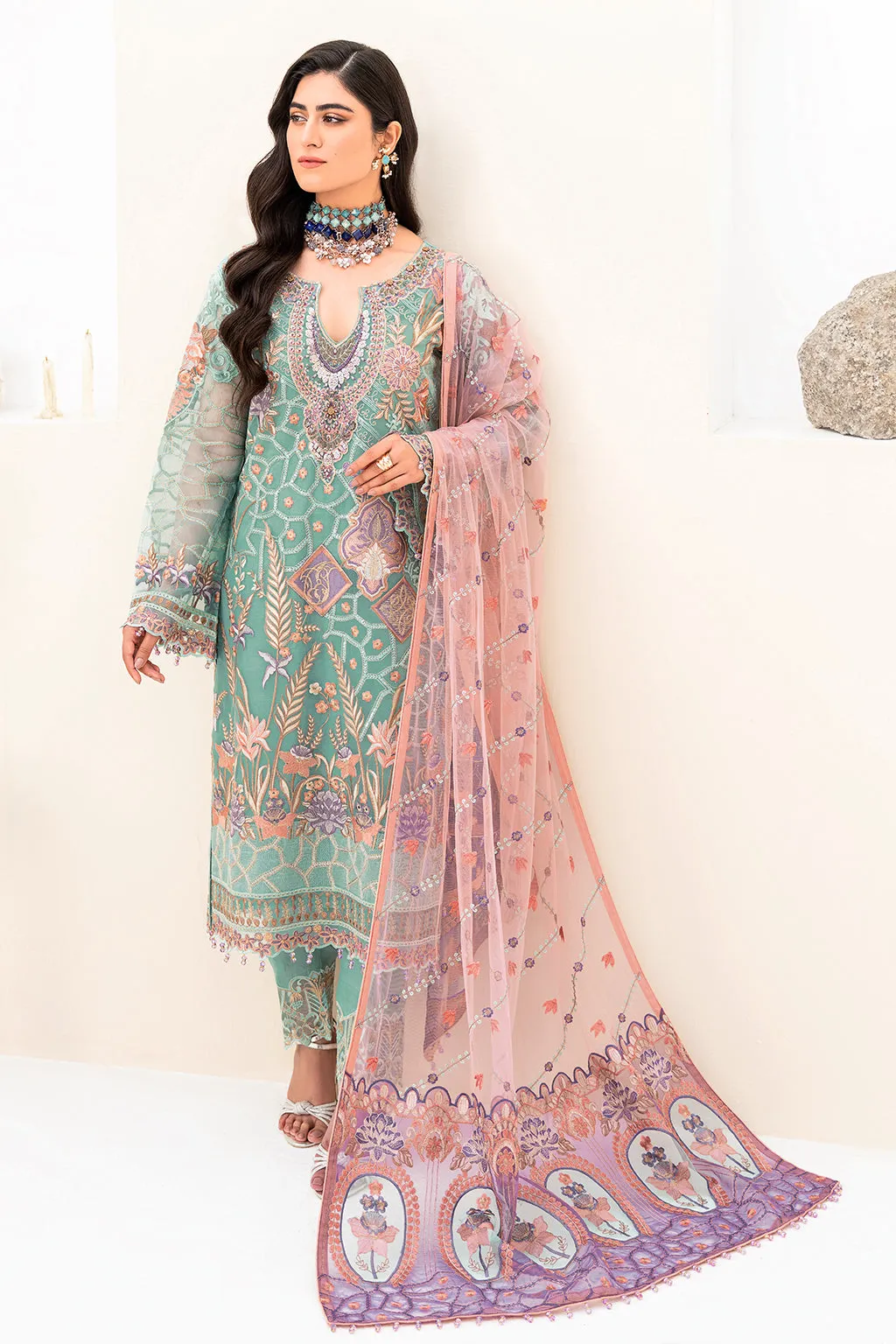 Ramsha Minhal Organza Formal Collection – M-807