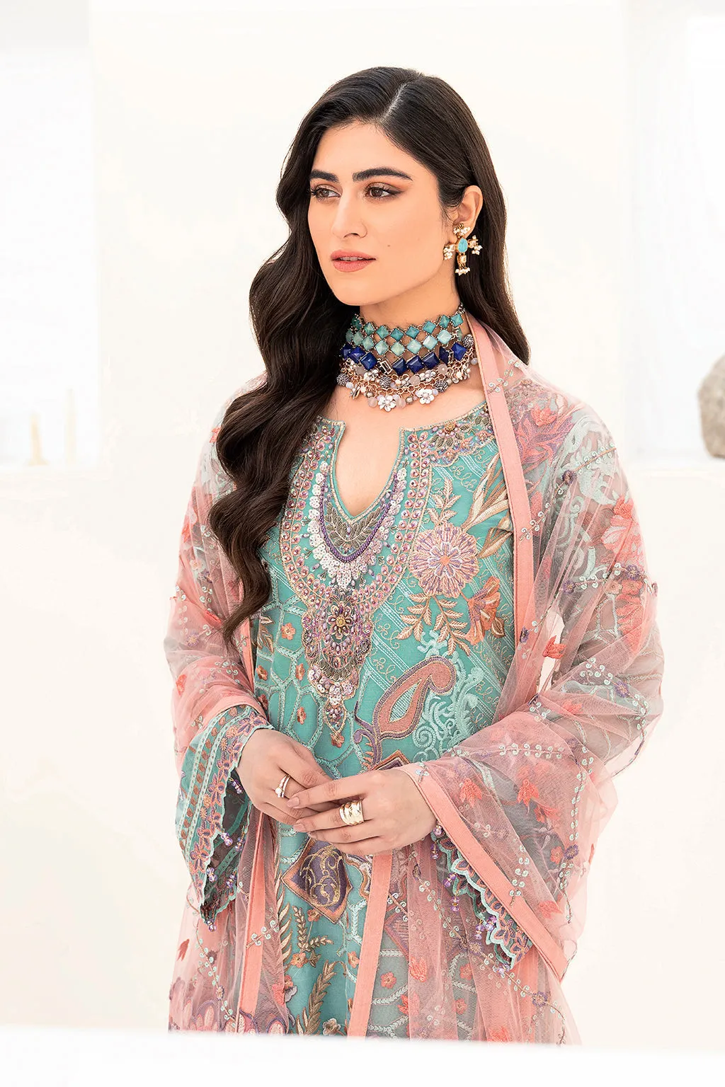 Ramsha Minhal Organza Formal Collection – M-807