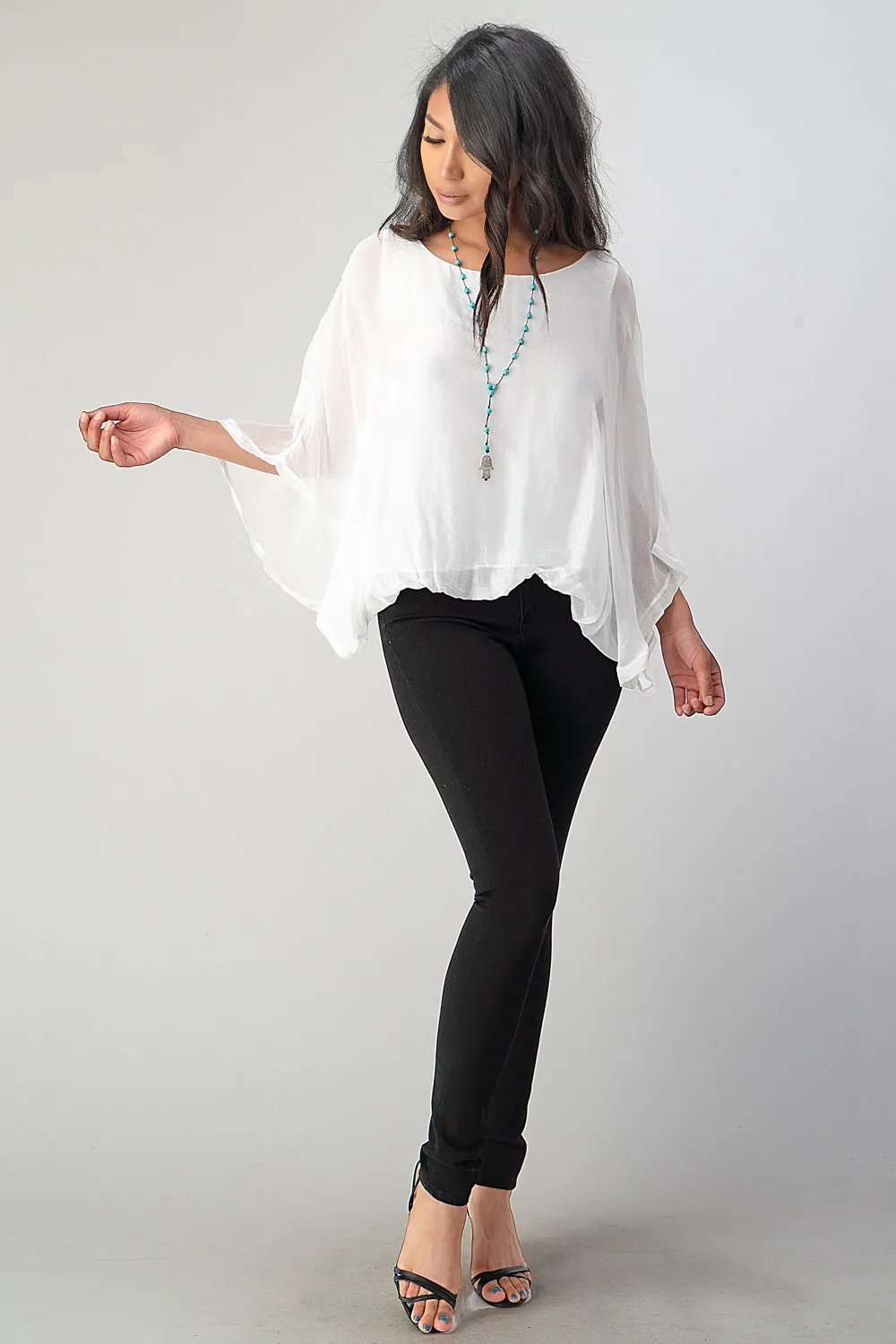 Raw Moda Emilia Silk Italian Elastic Top