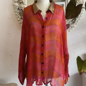 Silk Daisy Shirt – Fuchsia
