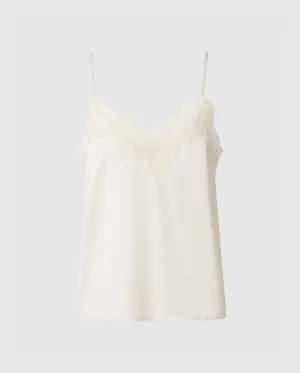 Silk Lace Camisole Cream White
