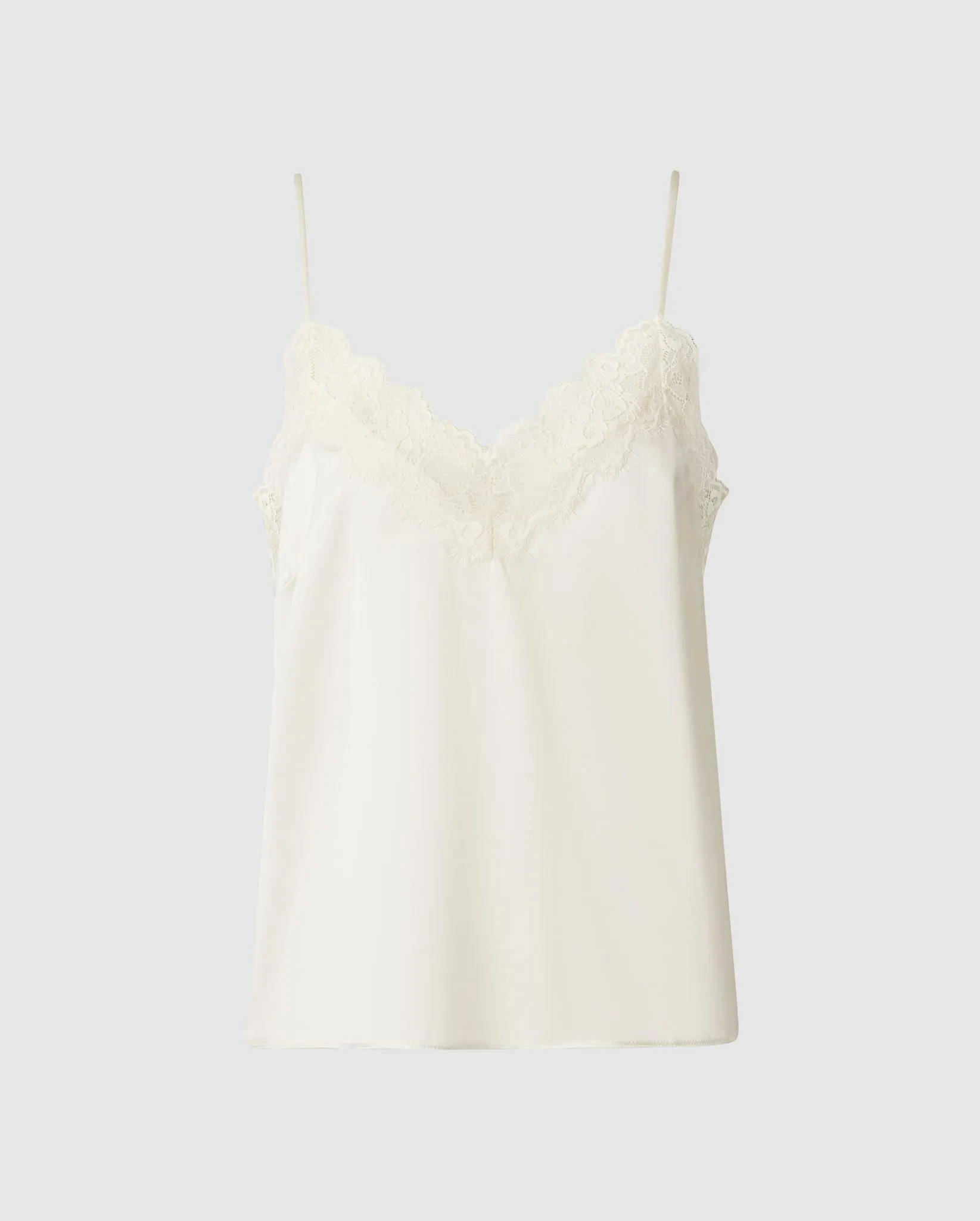 Silk Lace Camisole Cream White