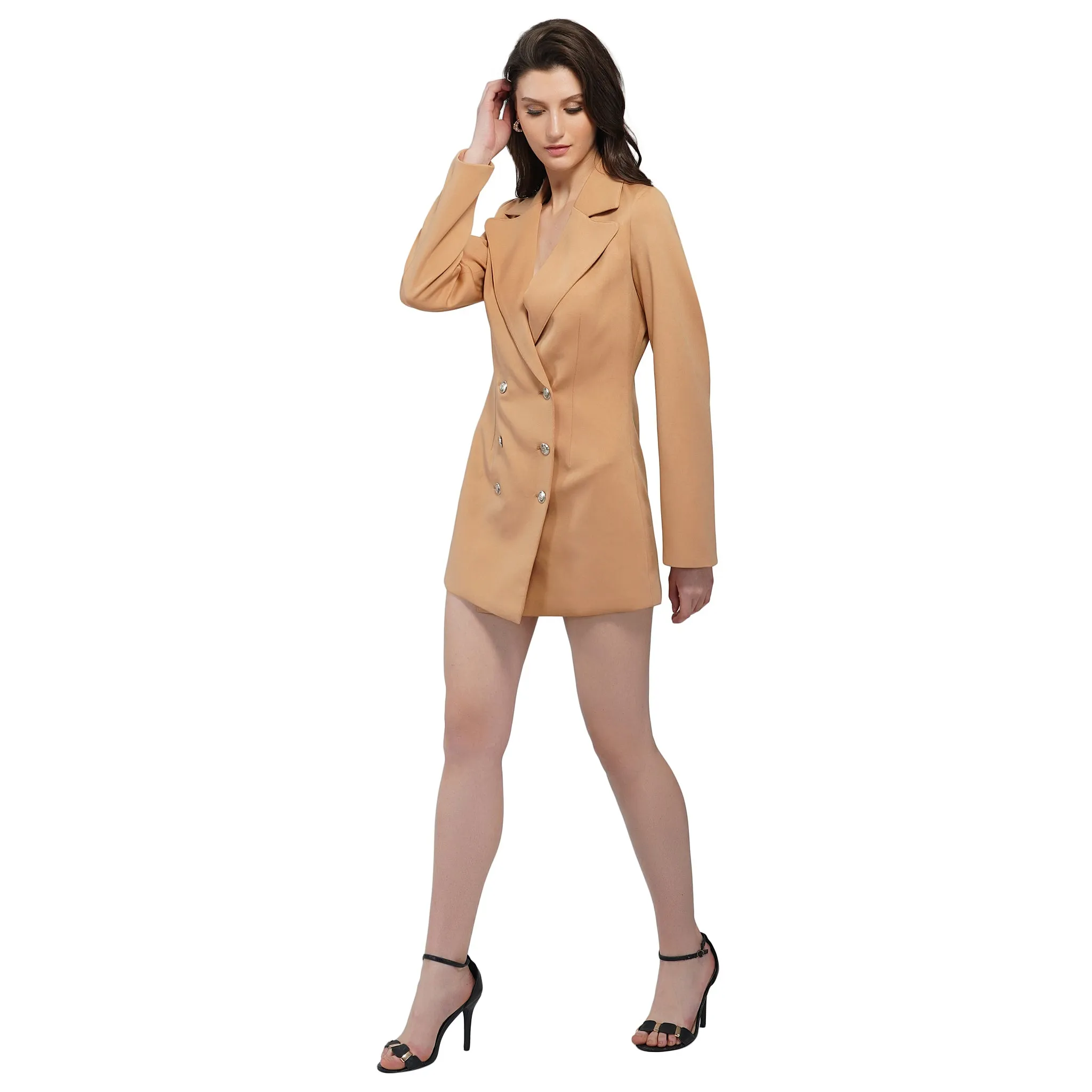 SLAY. Women's Beige Blazer Dress