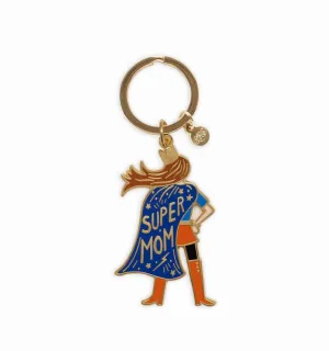 SUPER MOM ENAMEL KEYCHAIN BY RIFLE PAPER CO