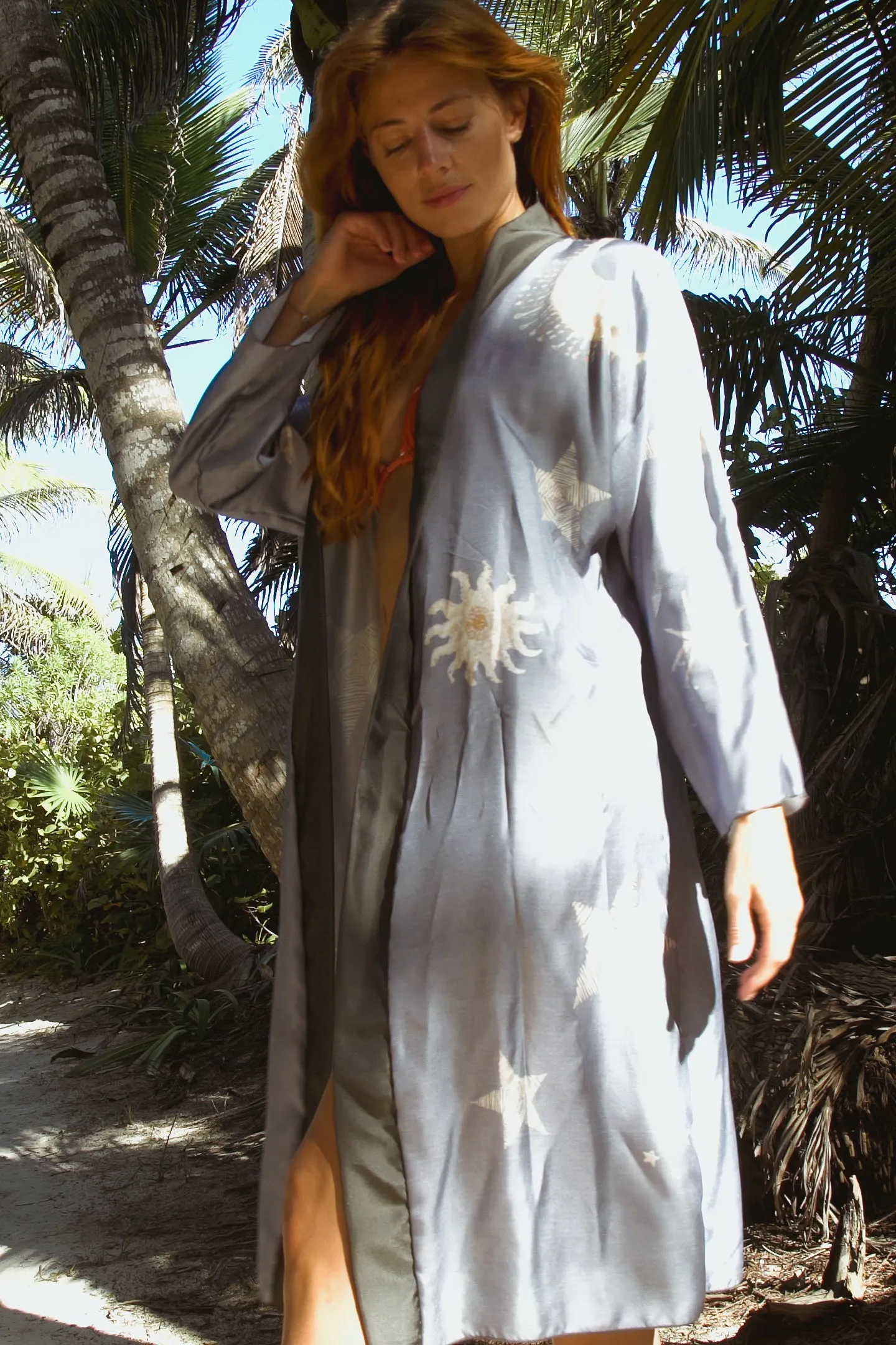 The Royal Robe in Sky View Blue Sustainable Fashion Dresses