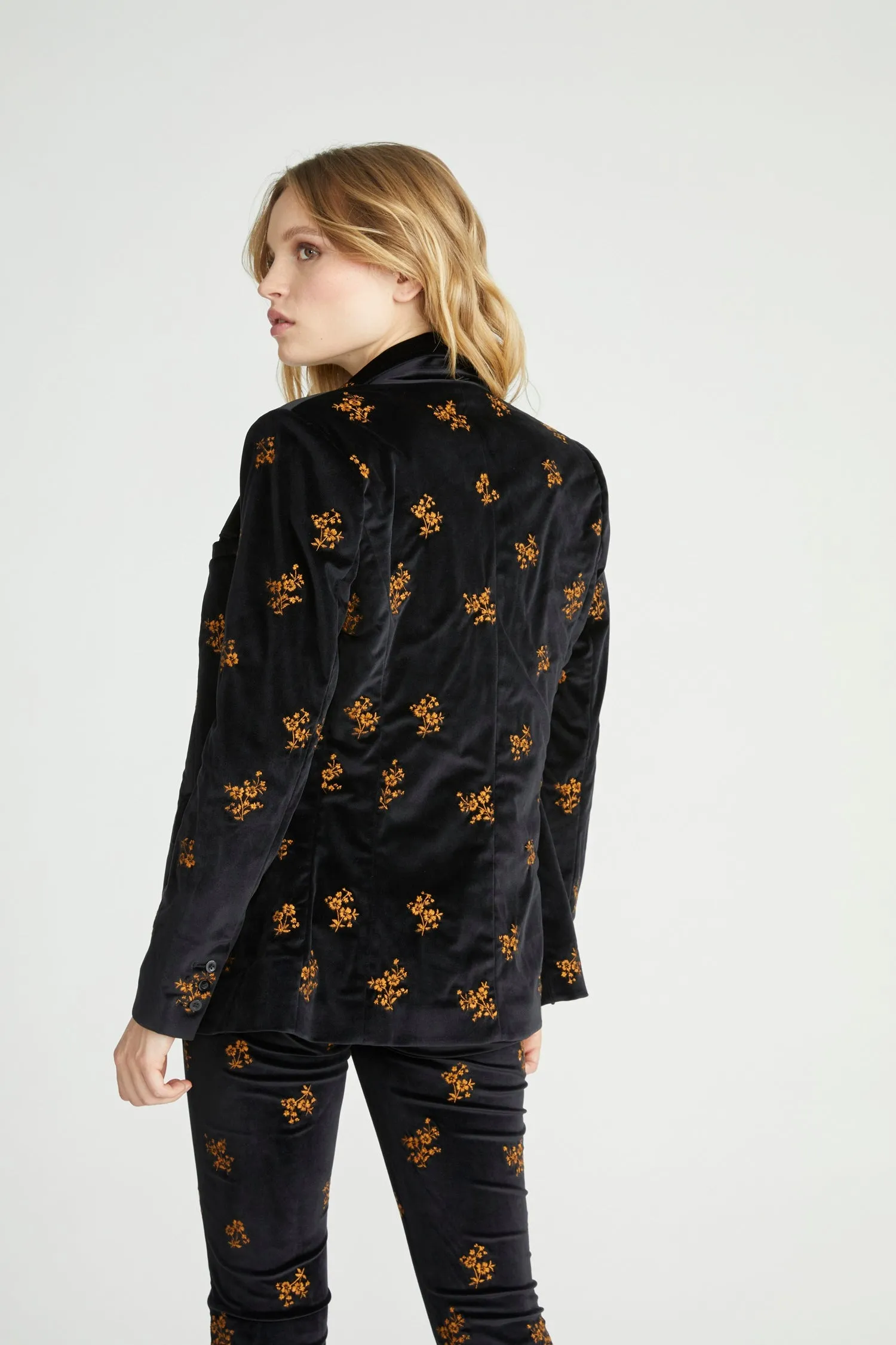 Velvet Blazer - Copper Clover