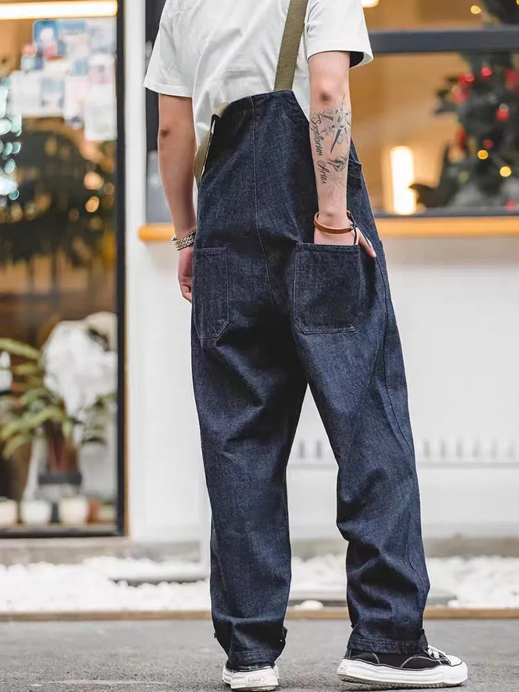 Vintage Deck Overalls Summer Washed Straight Leg Men'S Overalls