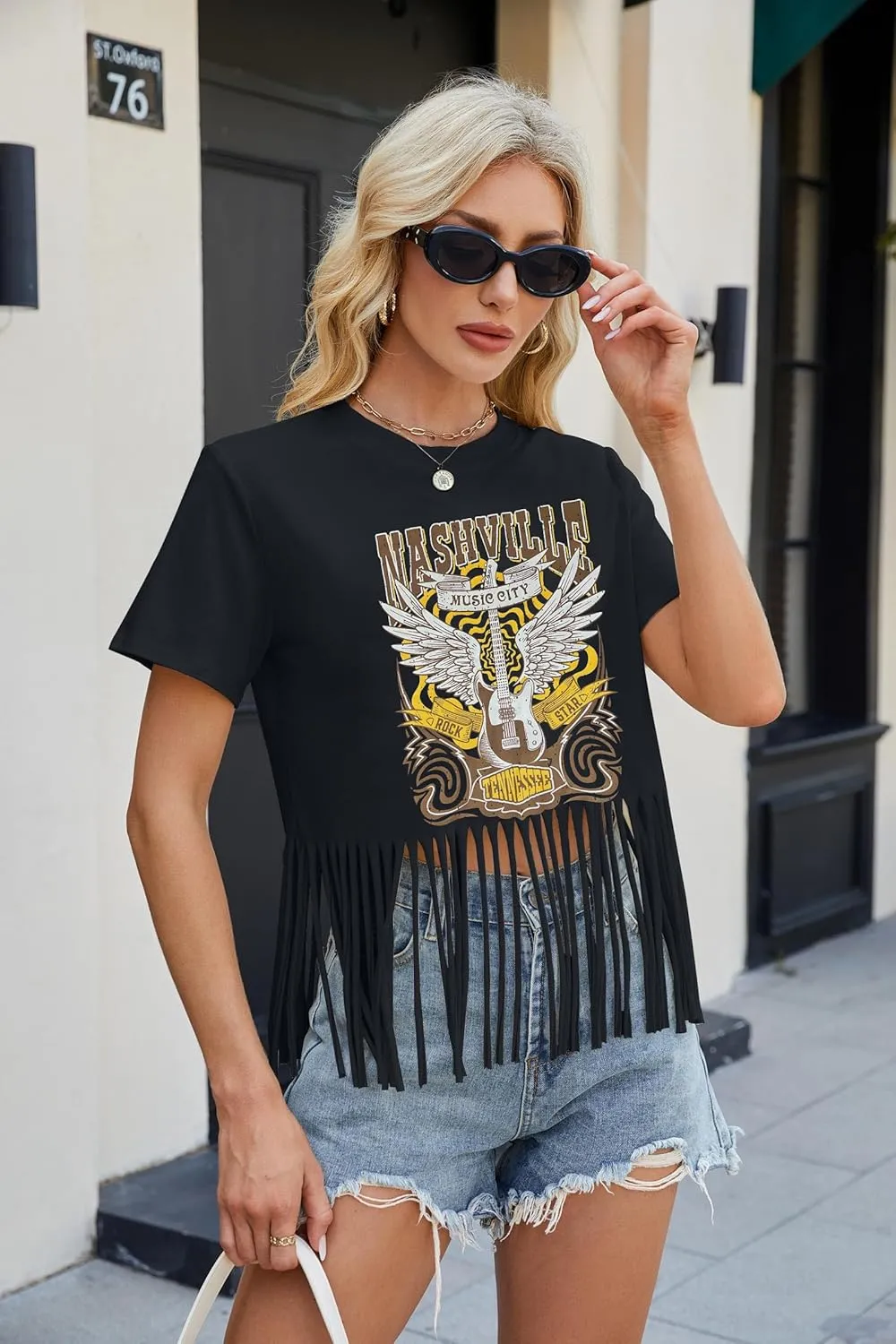 Western Shirt for Women Vintage Cowgirl Fringe T-Shirt Short Sleeve Rodeo Country Tee Tops