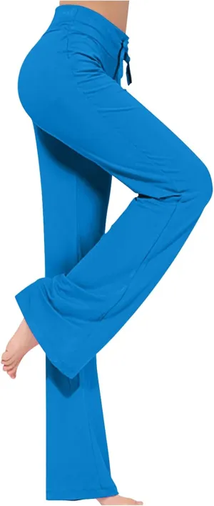 Wide Leg Yoga Pants for Women High Waisted Bootcut Leggings Comfy Flare Lounge Pants Casual Loose Yoga Leggings