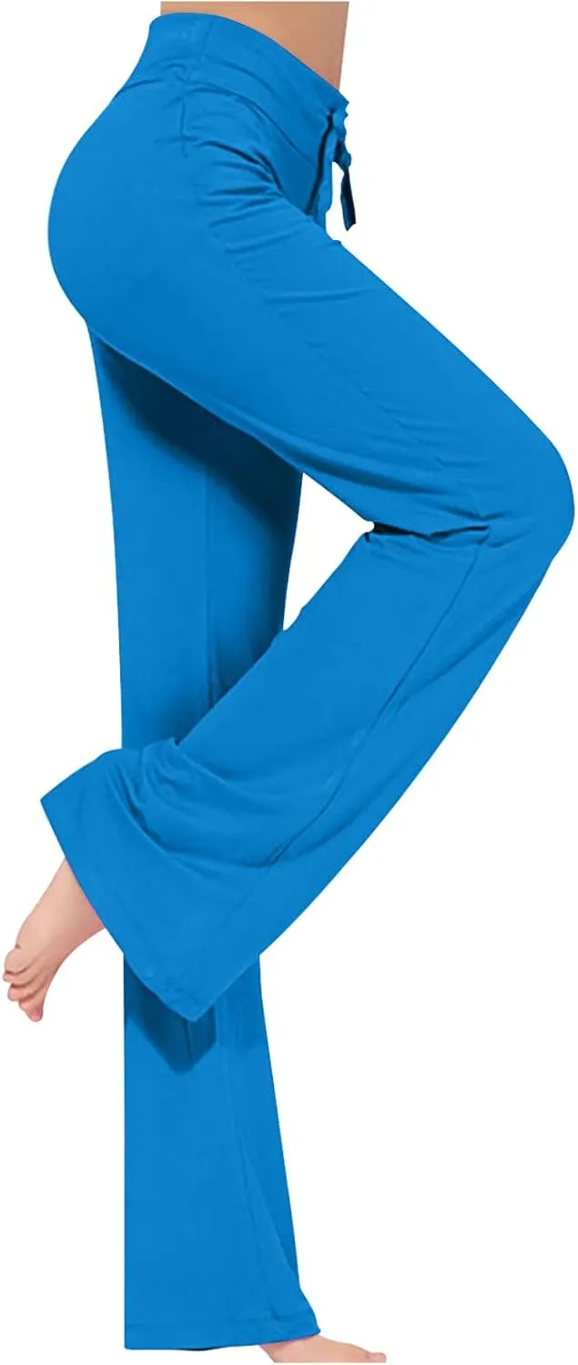 Wide Leg Yoga Pants for Women High Waisted Bootcut Leggings Comfy Flare Lounge Pants Casual Loose Yoga Leggings