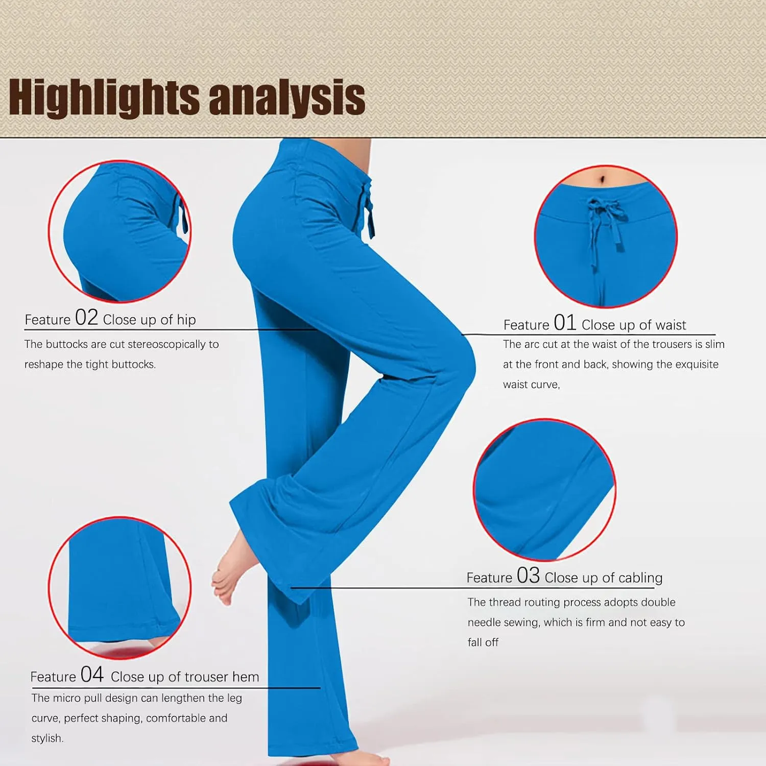 Wide Leg Yoga Pants for Women High Waisted Bootcut Leggings Comfy Flare Lounge Pants Casual Loose Yoga Leggings
