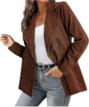 Women's Casual Blazer Fashion Long Sleeve Print Color Coat Open Front Suit Jacket Blazers for Work Casual