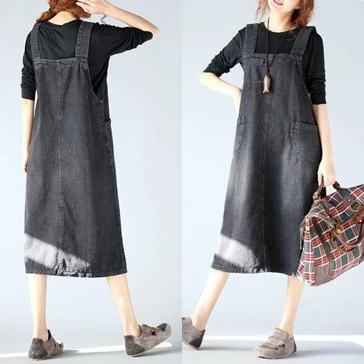 Womens Loose Fitting Minimalist Elegant Overalls With Pocket - Womans Casual Overalls - Loose Overalls - Overalls For Women