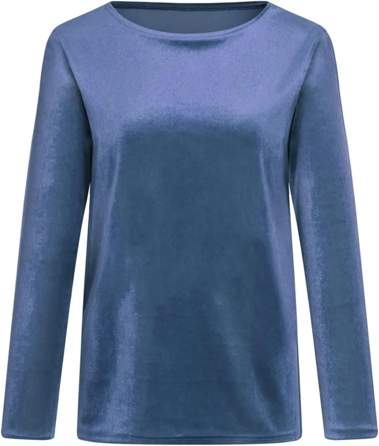 Women's Velour Sweatshirts Crewneck Long Sleeve Casual Pullover Winter Fall 2024 Holiday Soft Warm Shirts Velvet Tops