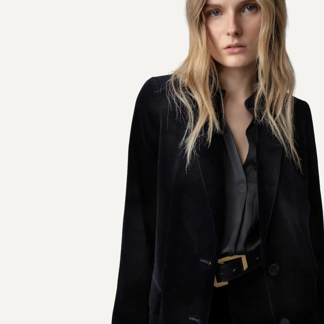 Zadig & Voltaire Viva Velvet Blazer - Encre