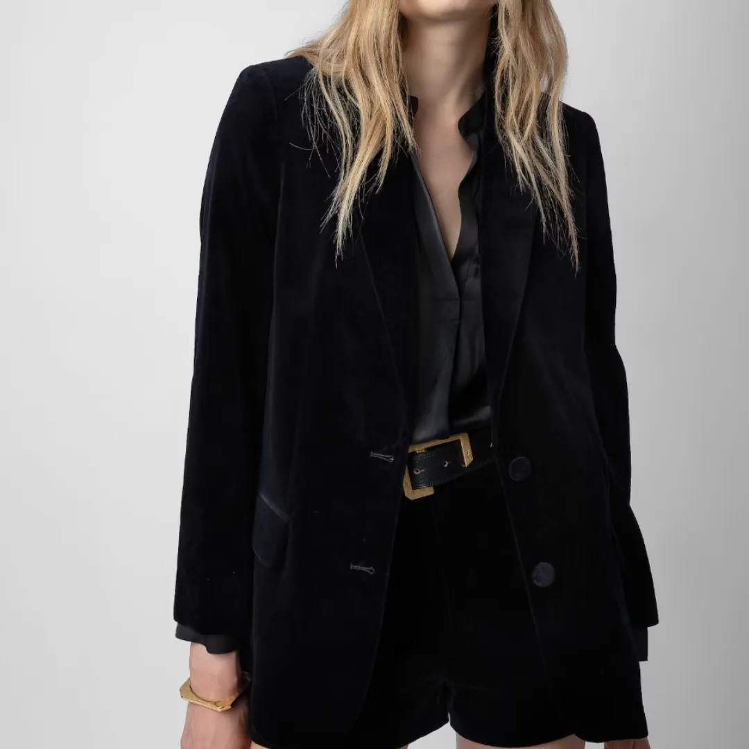 Zadig & Voltaire Viva Velvet Blazer - Encre