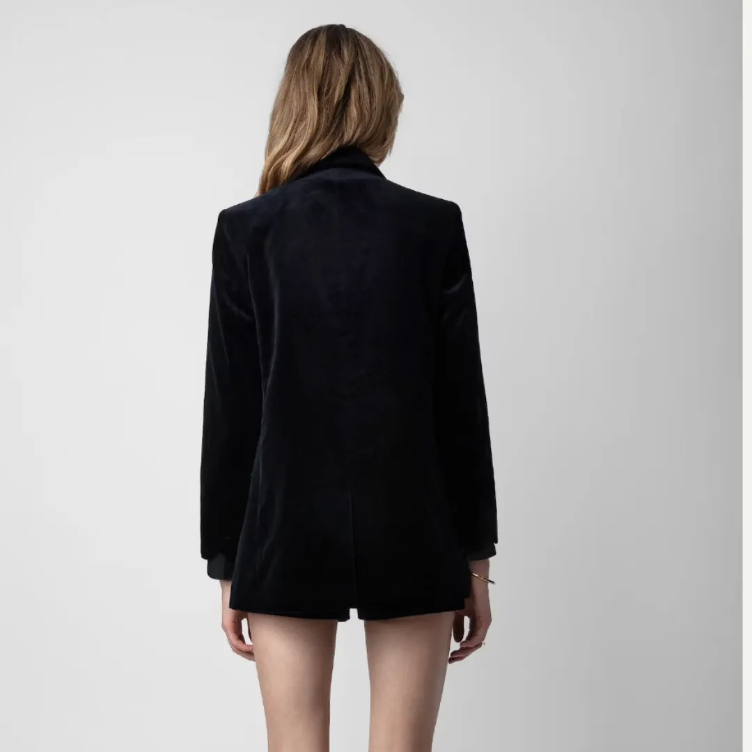 Zadig & Voltaire Viva Velvet Blazer - Encre