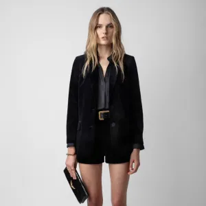 Zadig & Voltaire Viva Velvet Blazer - Encre