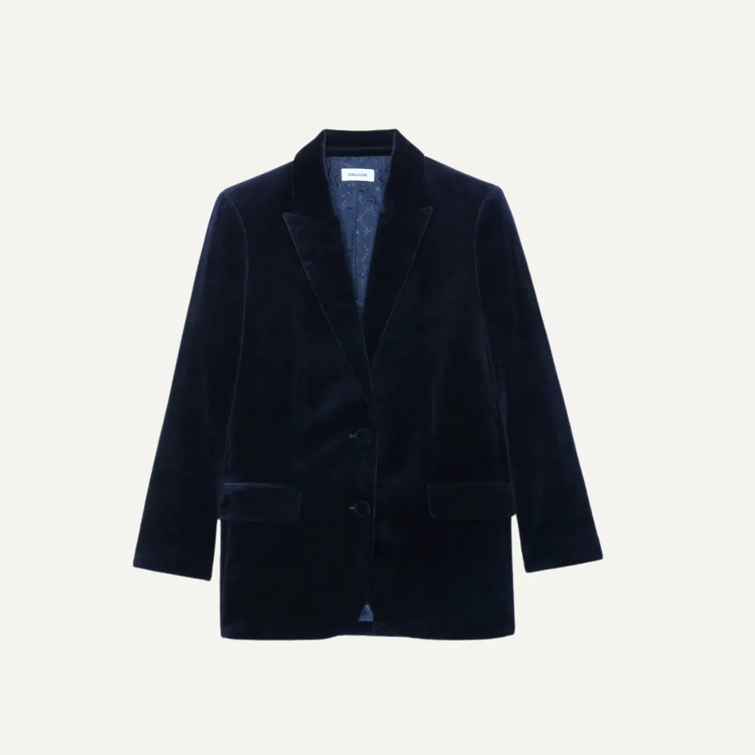 Zadig & Voltaire Viva Velvet Blazer - Encre