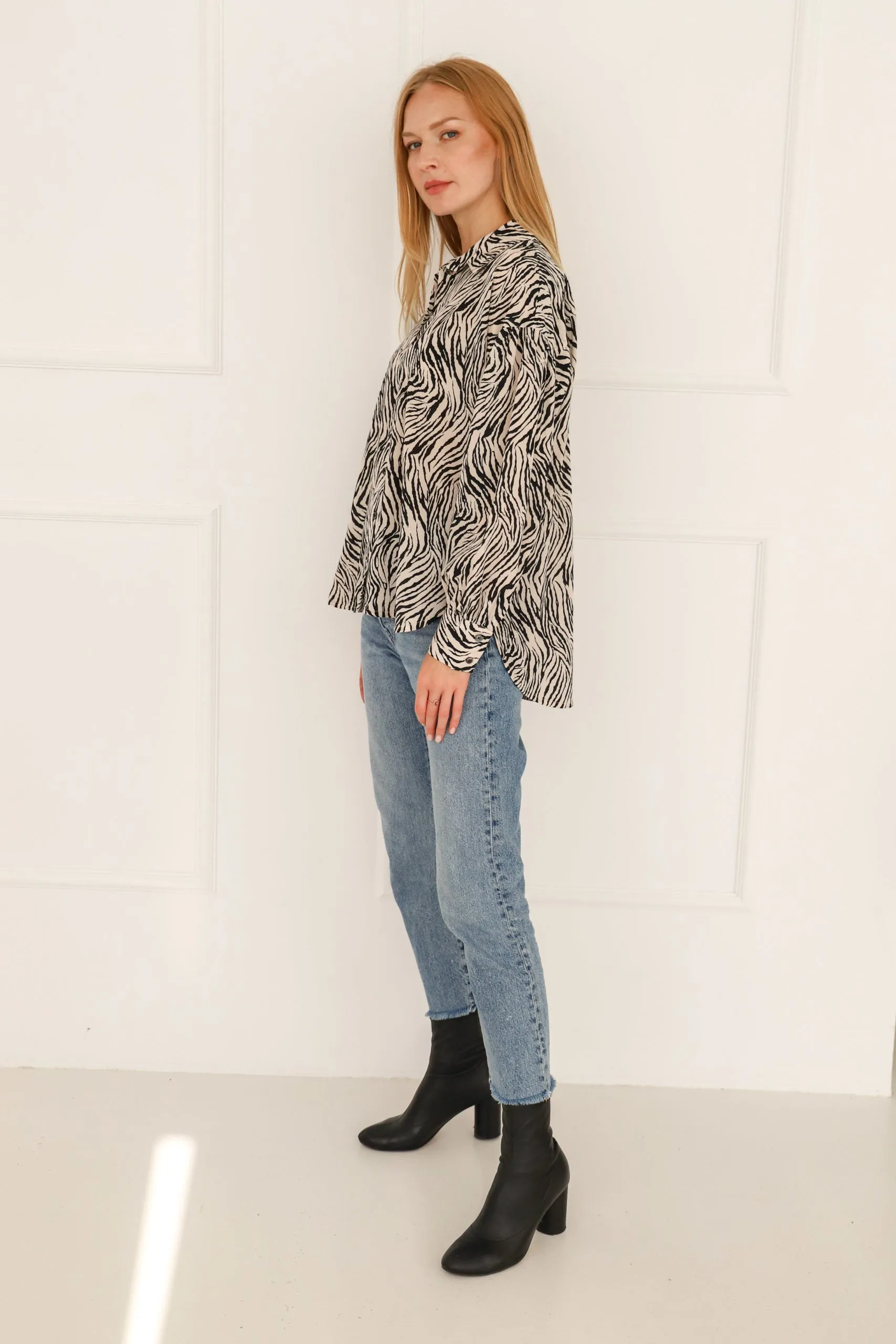 Zebra Silk Shirt